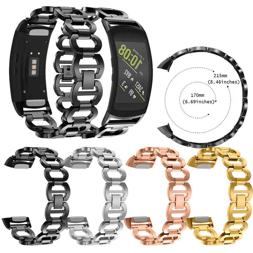 Браслет из нержавеющей стали с цепочкой, умный ремешок для часов Sansung gear Fit 2/gear Fit 2 Pro, носимые устройства Aug28