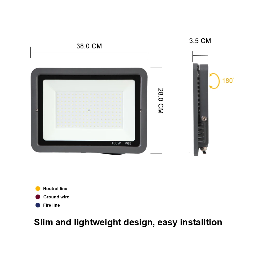 150W 220V Светодиодный точечный светильник IP65 квадратный светодиодный прожектор светильник светодиодный Exterieur садовый светильник ing foco светодиодный отражатель Светодиодный точечный светильник на открытом воздухе