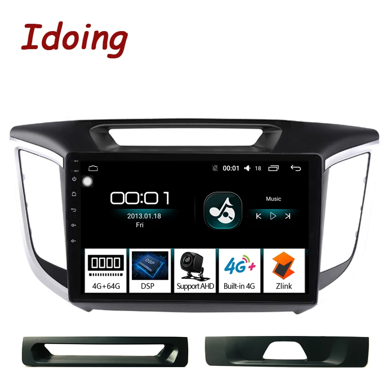 Excellent Idoing 10.2"Car Android 8.1 Radio Multimedia Player For Hyundai Creta IX25 ix25 2014 4G+64G Octa Core GPS Navigation no 2din dvd 1