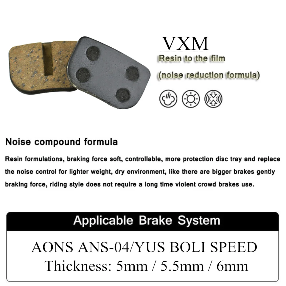 Vxm 2 пара Велосипедный Спорт Диск тормозные колодки для MTB линия потянув дисковый тормоз aon, ans-04, bolids-04 смолы дисковые Тормозные колодки Запчасти для велосипедов