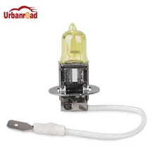 Urbanroad, 10 шт./лот, H3, 55 Вт, 12 В, золотистый, желтый, 3000 K, противотуманный светильник, галогенная лампа, высокая мощность, автомобильный головной светильник, автомобильный светильник, источник света