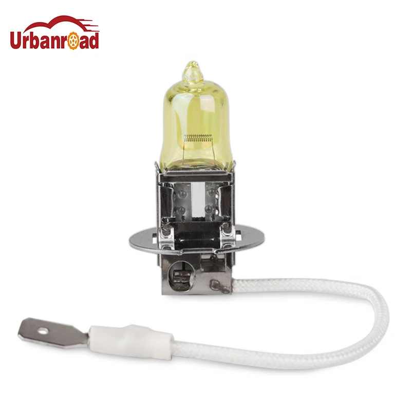 

Urbanroad 10pcs/lot H3 55W 12V Gold Yellow 3000K Fog Lights Halogen Bulb High Power Car Headlight Lamp Car Light Source