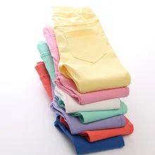 Весенне-летние детские штаны с карманами, узкие штаны для маленьких девочек, хлопковые эластичные детские леггинсы, высокое качество