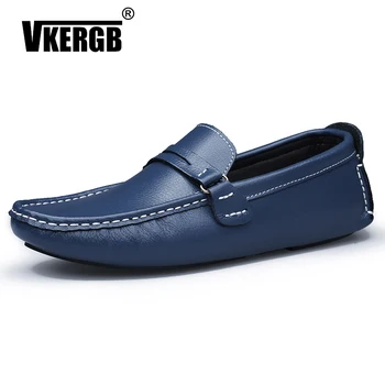 

New Male Comfortable Casual Shoes Loafers Men Shoe Quality Split Leather Shoes Men Flats Hot Sale Moccasins Driver Walking shoes