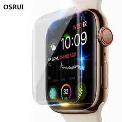 OSRUI Защитная пленка для Apple Watch Series 4 44 мм 40 мм мягкая пленка Iwatch band 9D анти-шок защитный полный охват