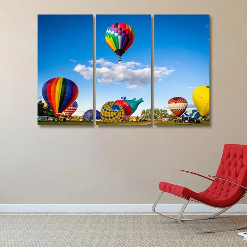 

Nordic Decoration Pictures hot air balloon oil painting wall art canvas painting poster and printed for Living Room Home Decor