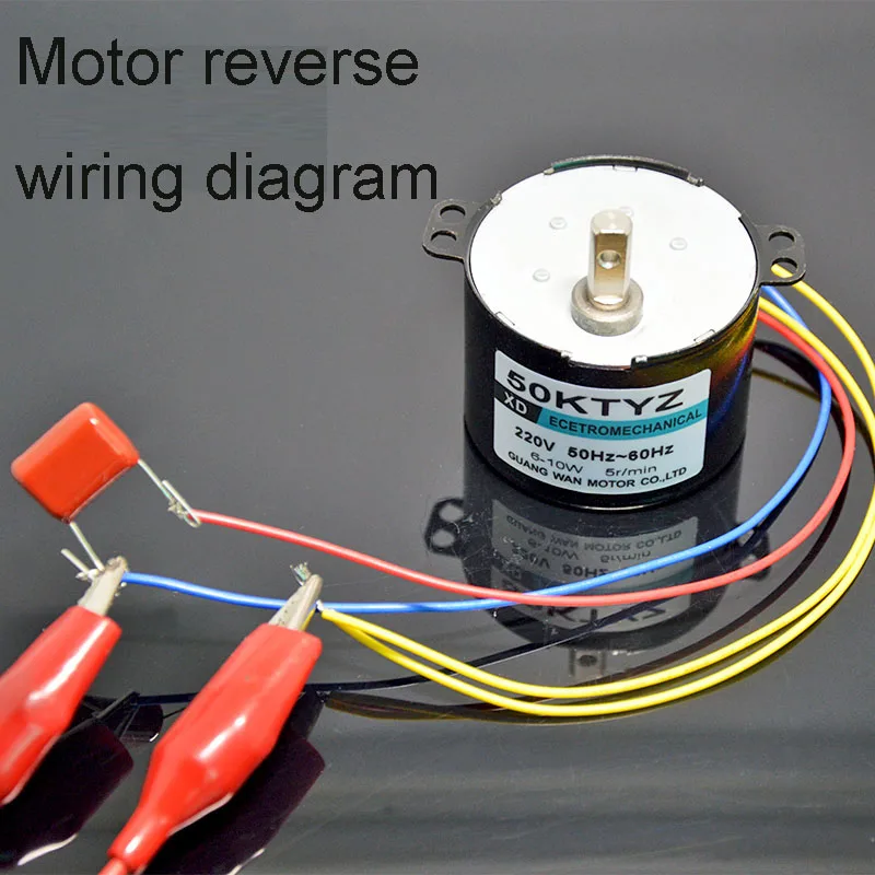 50ktyz синхронный двигатель переменного тока 24/220V CW/CCW Мини Шестерни двигатель медленная Скорость 1-50 об/мин постоянного магнита мотор редуктора
