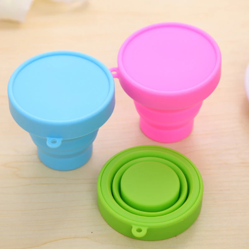 

Portable Silicone Retractable Folding Cup Telescopic Collapsible Travel camp Portable Telescopic Collapsible Folding Cup Camping