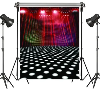 

Polyester Stage With Bright Lights Dots Washable No Crease Background Photography Backdrops Studio Props Photographic Seamless