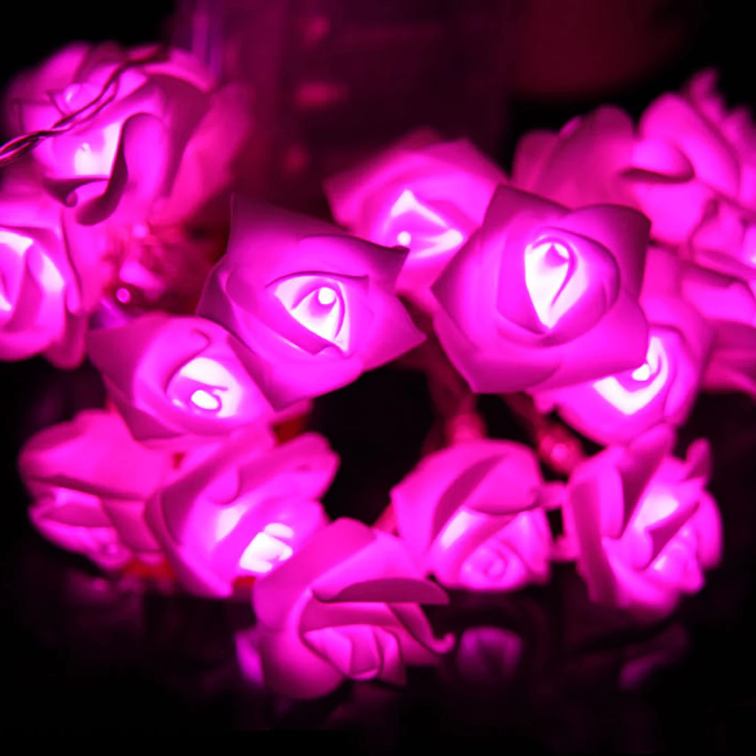 

1.2M-10M 10LED-80LED SolarLights Decoration Rose Flower Fairy String Lights Lamp for Indoor/Outdoor Decoration Christmas Wedding