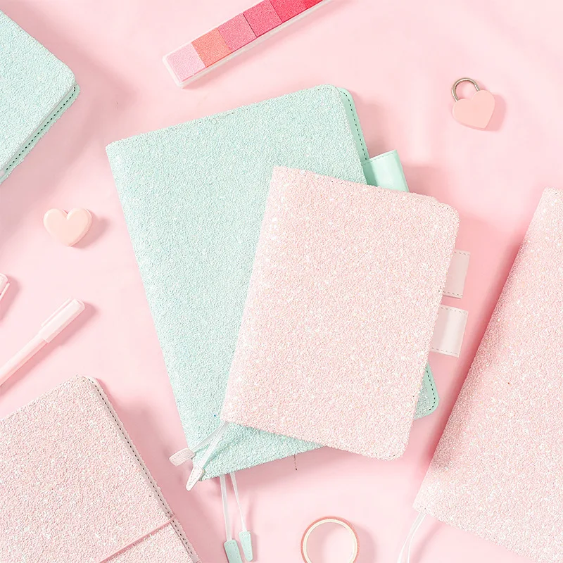 

Cute Glitter Notebook Journal Hobonichi Cover for A6 A5 Notebook Diary Planner 2019 Agenda Defter Travel Journal Bullet Journal