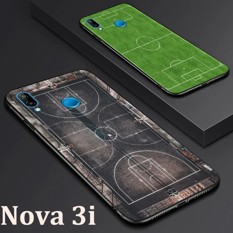 Баскетбольная футбольная площадка задняя крышка для Huawei Nova 3i чехол мягкий Nova3i 3 i