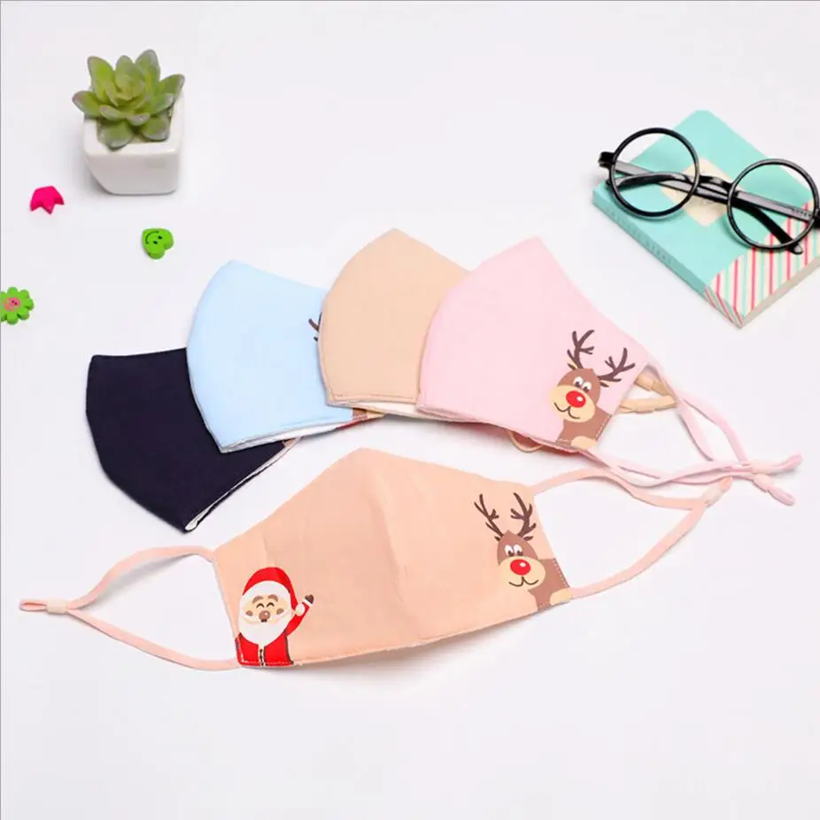 

Christmas gift Boys girls Breathable mouth mask Santa Claus kids anti-dust cotton masks Mouth-muffle Mask children Flu Face mask