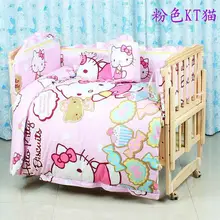 7 шт. 100*60/110*65 см мультфильм детская аппликация из хлопка Детская кроватка набор для мальчиков Детский бампер(бампер+ матрас+ подушка+ одеяло