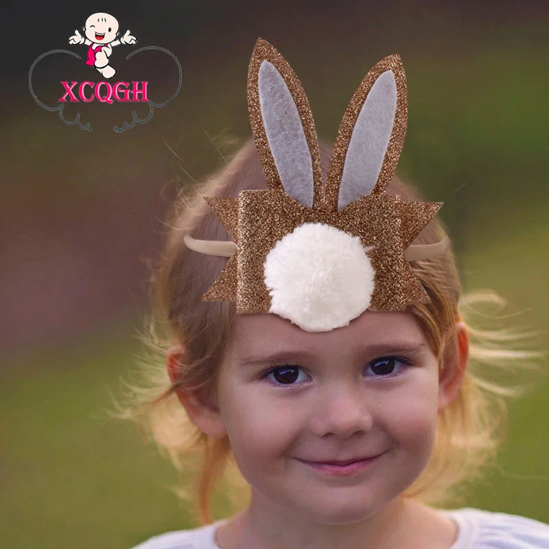 

XCQGH Cute Bunny Hair Accessories Hair Ball Rabbit Ears Headband Headwear Hair Accessories Outdoor