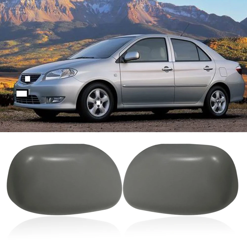 

CAPQX 1PCS For Toyota VIOS 2002 2003 2004 2005 2006 2007 Outside rearview mirror cover side Rear view cap Shell Mirror Protector