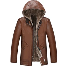 Зимняя, осенняя, модная, мужская, толстая, теплая, флисовая, черная, коричневая, из искусственной кожи, куртка с капюшоном, мужская, s 4xl, с капюшоном, в стиле пэчворк, куртки, пальто