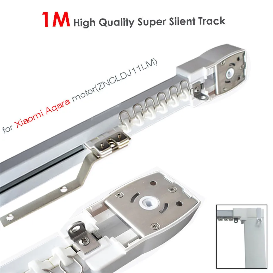 Us 16 25 23 Off 1m Super Silent Electric Curtain Track For Mijia Aqara Motor Automatic Curtain Rail System Ceiling Mount Double Open Mi Home App In