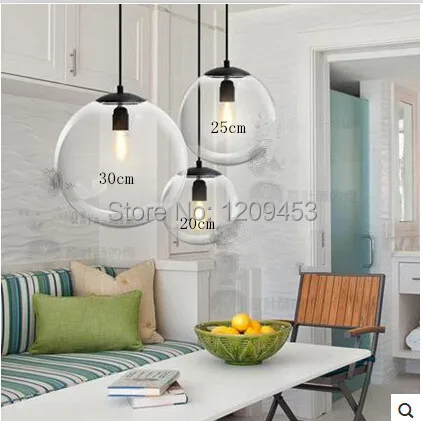 American Country European Restaurant Lights Bar Lamp Scandinavian Minimalist Creative Glass Ball Chandelier | Освещение