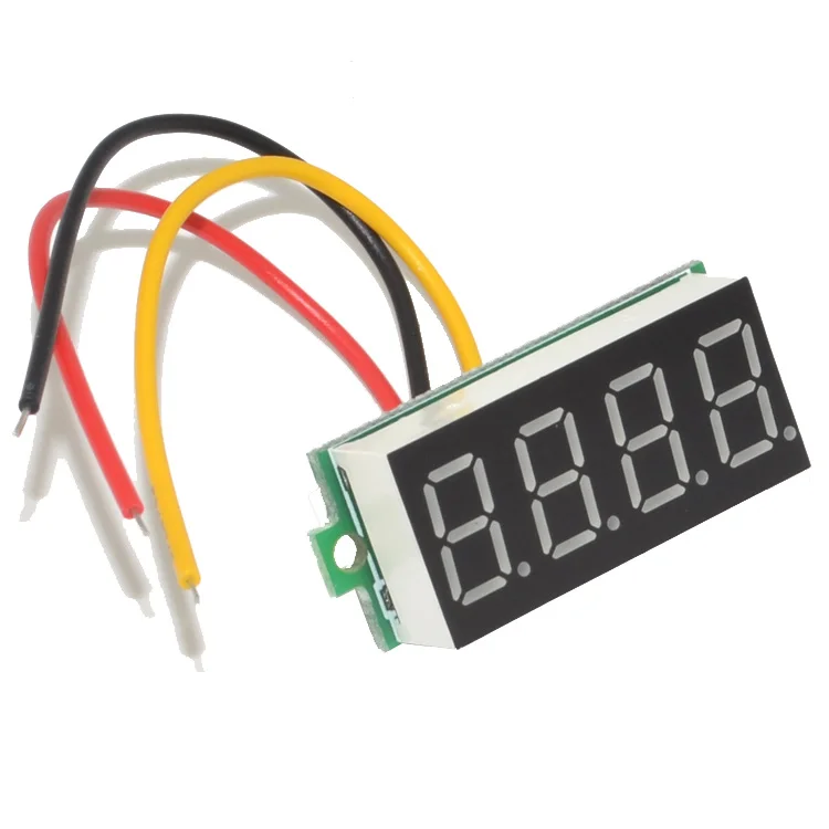10Pcs/lot DC3-30V Blue led digital panel meter gauge voltmeter battery monitor 