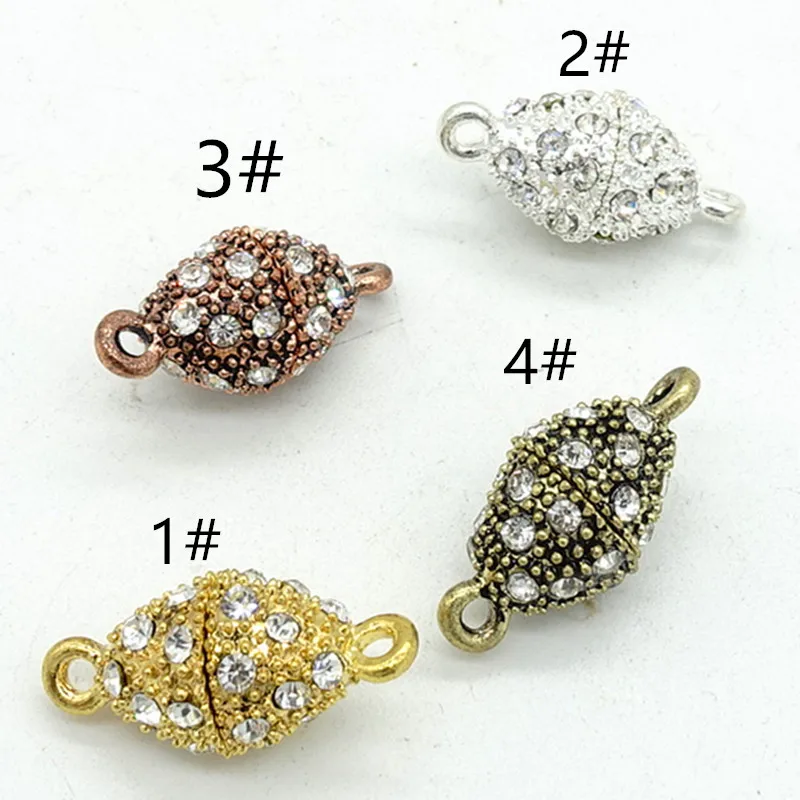 

10PCS Fashion Strong Magnetic Clasp for Bracelet Necklace Chain Rhodium Plated Buckle HooK Jewelry
