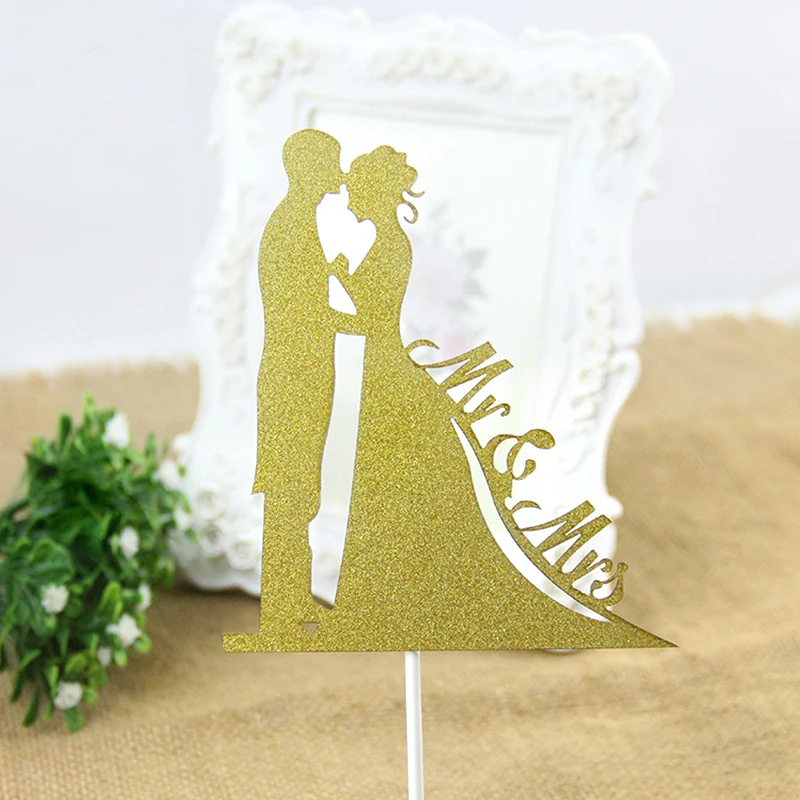 2019-Wedding-Cake-Toppers-Black-Paper-Cake-Top-Flag-Bride-Groom-Cake-Topper-Decorations-Lovers-Embrace