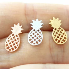 Ромашки 1 шт Новые Модные серьги-гвоздики милые сережки в виде ананасов золото; серебро; Сережки для женщин ювелирные изделия