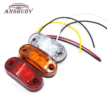 ANSHUDY Truck Car Light Side Lamp12V Largura Aviso Anti-cauda LEVOU Sinal de Volta Luz de Alta Qualidade Contas de Luz Piranha