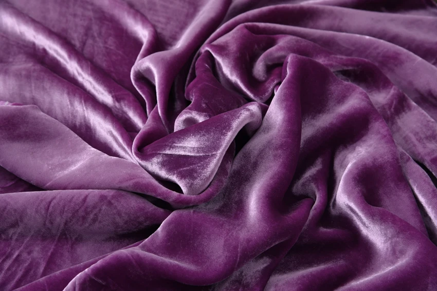 Чистый цвет бархатные шелковые ткани из плюша возраст сезон шелк тутового шелкопряда бархат ткани для cheongsam платье юбка костюм - Цвет: 40