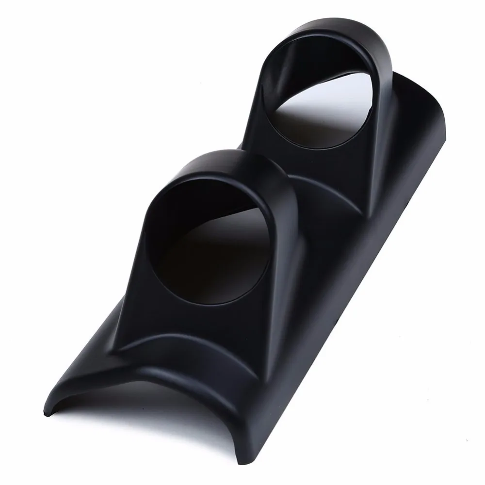 DRAGON GAUGE BLACK 2" 52mm UNIVERSAL A PILLAR DUAL HOLES DASH GAUGE METER POD MOUNT HOLDER LEFT