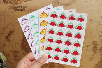 

4pcs Cute fruit corner stickers series 4 selection 24 corner stickers DIY album phase angle stickers wholesale