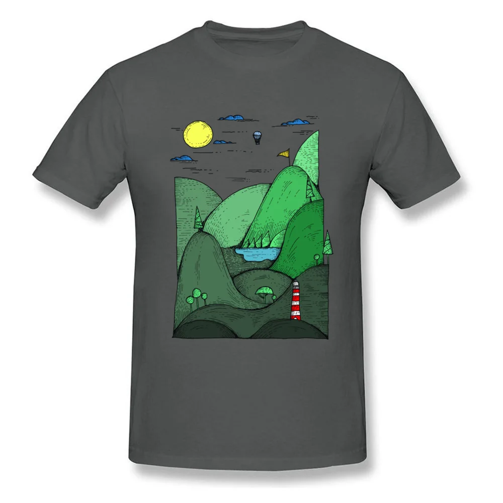 Lasting Шарм рисунок мечта Wonderland Для мужчин белая спортивная футболка свежий зеленый Land Mountain короткий рукав спортивная футболка