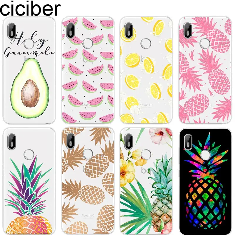 

ciciber Fruit Pineapple For BQ Aquaris U2 C U X5 V VS X2 X Plus Lite Pro E5 s M5 M5.5 M4.5 E4.5 Soft Clear TPU Cover Phone Cases