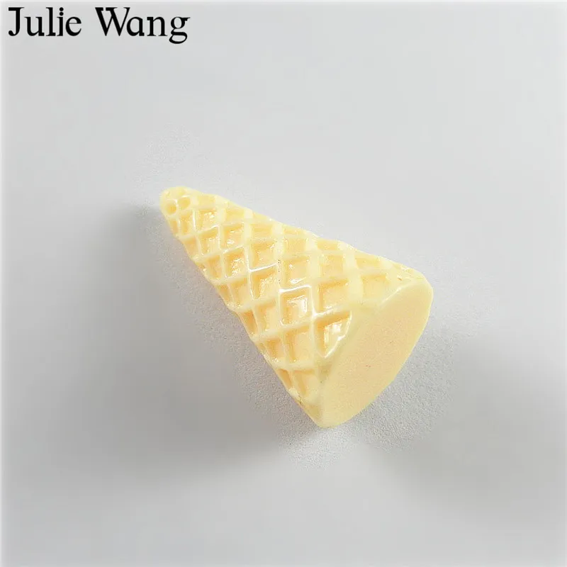 Julie Wang, 10 шт., 4 цвета, смола, мороженое, конус, подвески, подвески, украшения, изготовление ювелирных изделий, ожерелье, браслет, аксессуар