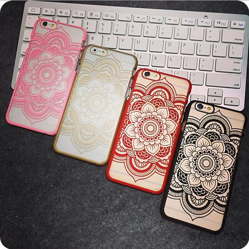 Beautiful Floral Henna Paisley Mandala Palace Flower Cases Girls Fashion Skin Cover For Iphone 7 7Plus Fundas Capa Shell XY4257 |