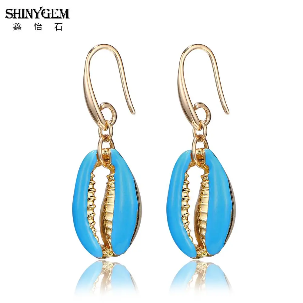 Женские богемные серьги капли из ракушки ShinyGem 2020|Серьги-подвески| |