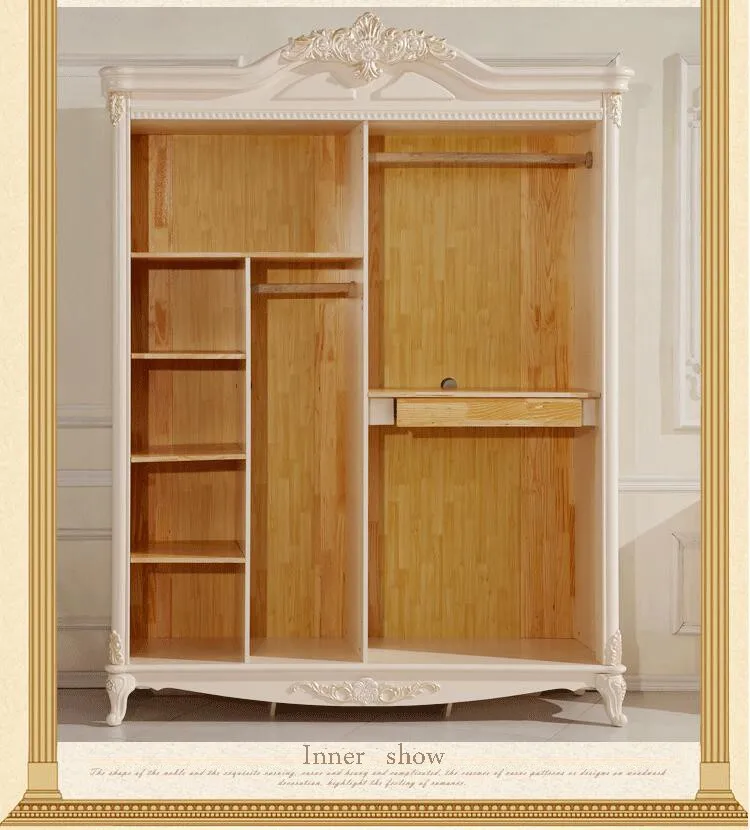 Четырехдверный шкаф современный европейский весь гардероб французский мебельный шкаф для спальни p10195