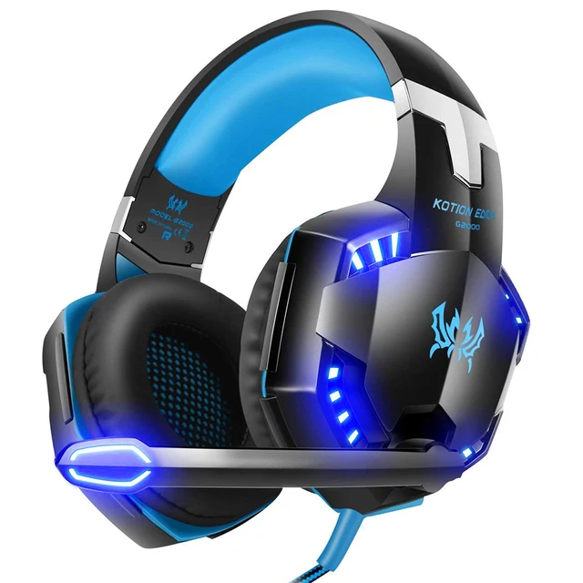 KOTION EACH G2000 Computer Stereo LED Gaming Headphones Deep Bass Game Earphone Headset with Mic LED Light for PC Gamer KOTION EACH G2000 Computer Stereo LED Gaming Headphones Deep Bass Game Earphone Headset with Mic LED Light for PC Gamer