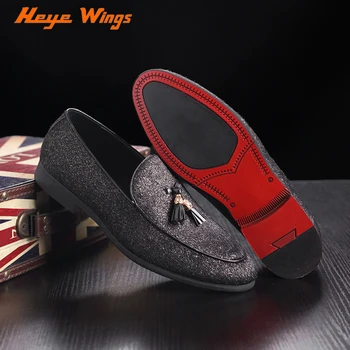 

2019 New Casual loafers for men party wedding dress shoes red sole plus size