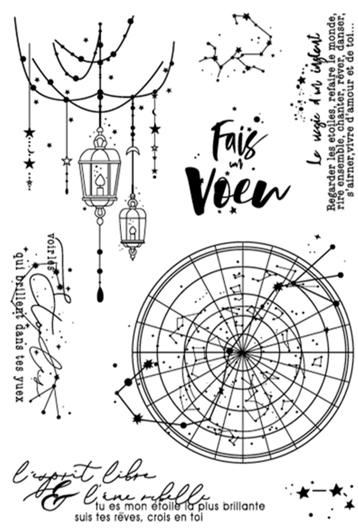 

French Transparent Clear Silicone Stamp/Seal for DIY scrapbooking/photo album Decorative clear stamp 807