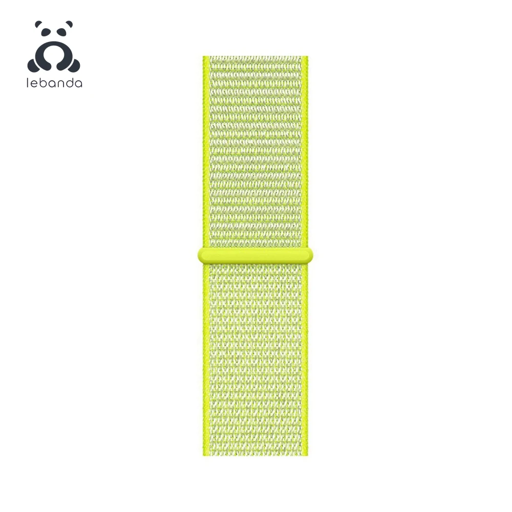 Lebanda Sport loop для apple watch 5, 4, 3, 2, 1, ремешок для iwatch 38, 40, 42, 44 мм, тканый нейлоновый ремешок, Аляска, синий - Цвет ремешка: Flash Light