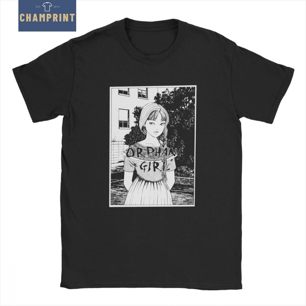 

Junji Ito T Shirts Men's Pure Cotton Casual T-Shirt Tomie Japanese Kago Manga Horror Tomie Harajuku Tee Shirt Short Sleeve