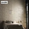 Белая, коричневая абстрактная рельефная 3D текстурированная настенная бумага с металлическим тиснением, роскошная плотная настенная бумага для спальни, гостиной, домашнего декора - фото