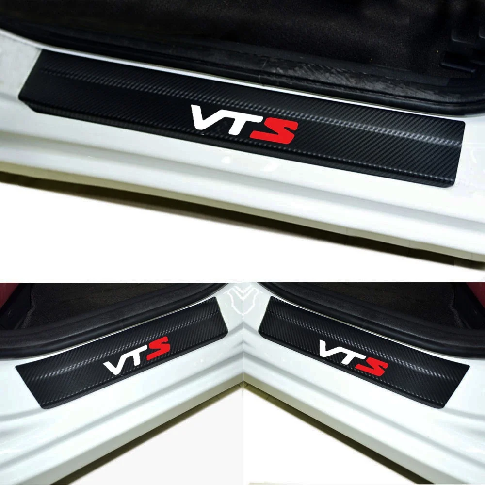 4 шт. наклейки на дверь машины VTS виниловая Спортивная наклейка из углеродного волокна для Citroen C4 C3 C5 C6 C8 XSARA Picasso автозапчасти