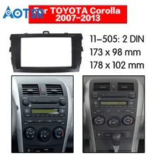 Bigscreen samochodowa ramka wykończeniowa radia dla TOYOTA Corolla 2007-2013 (czarna) płyta czołowa Stereo Panel ramka do montażu zestawu Panel deski rozdzielczej cd plac