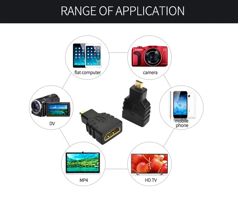 Micro HDMI Мужской к HDMI Женский адаптер 1080 P конвертер разъем HD ТВ камера Micro HDMI Тип для htc