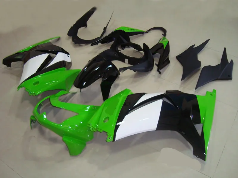 

Injection mold Fairing Kit for KAWASAKI Ninja ZX250R 08 09 10 12 ZX 250R EX250 2008 2012 ABS Green black Fairings+7gifts KP28