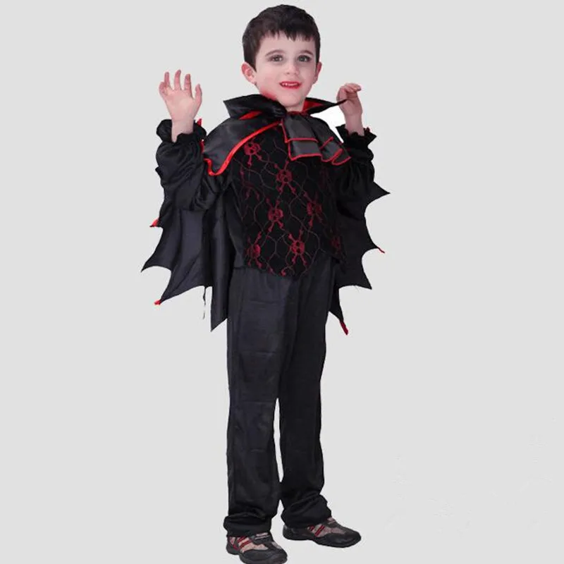 Мод мальчиков Для Мужчин Косплей вампира костюм дьявола сцены Семейные костюмы на Хэллоуин маскарадные партийные принадлежности