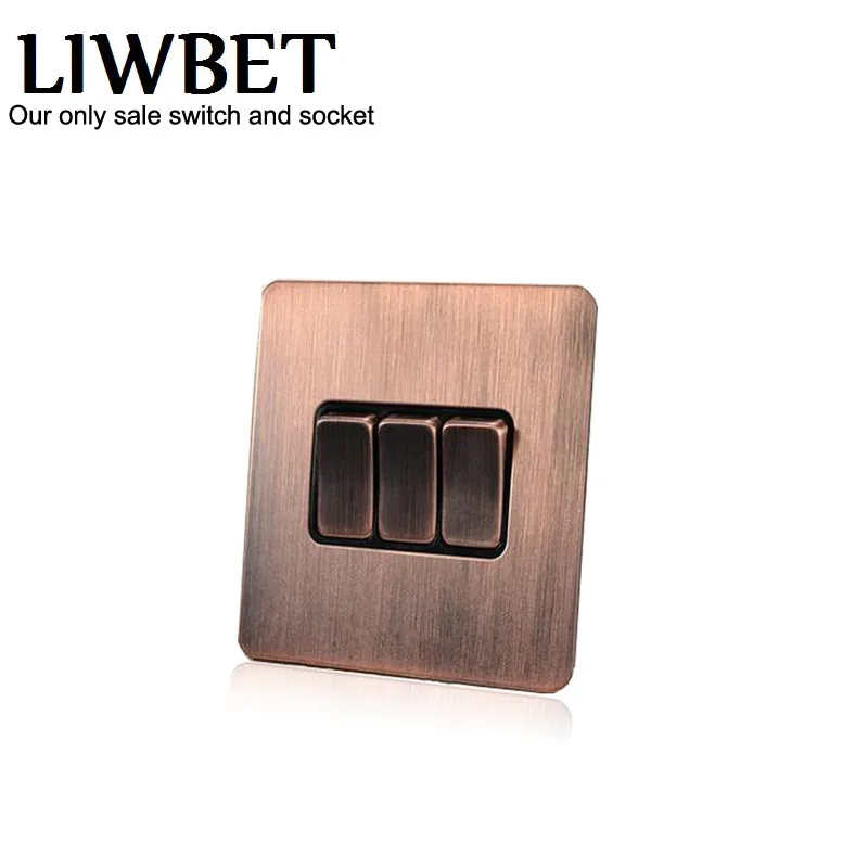 

UK Standard 3 gang 2 way light switch and lamp pull switch, AC110-250V wall switch,220V push button switc