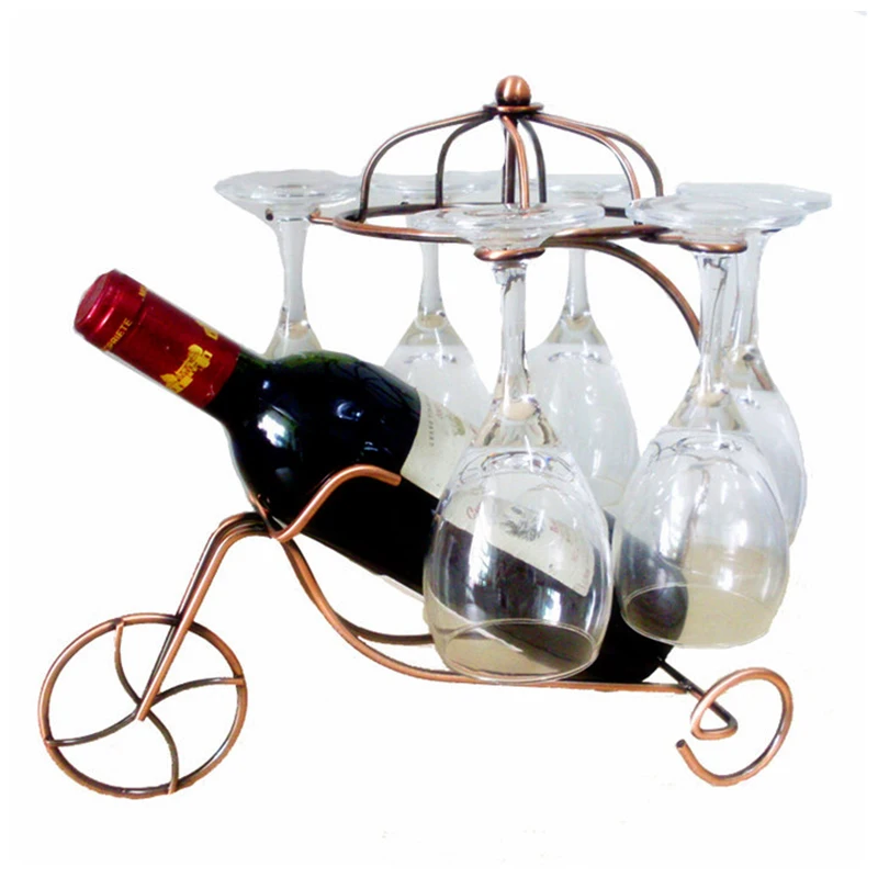 Creative Delicate Red Wine Bottle Glasses Holder Hanging Upside Down